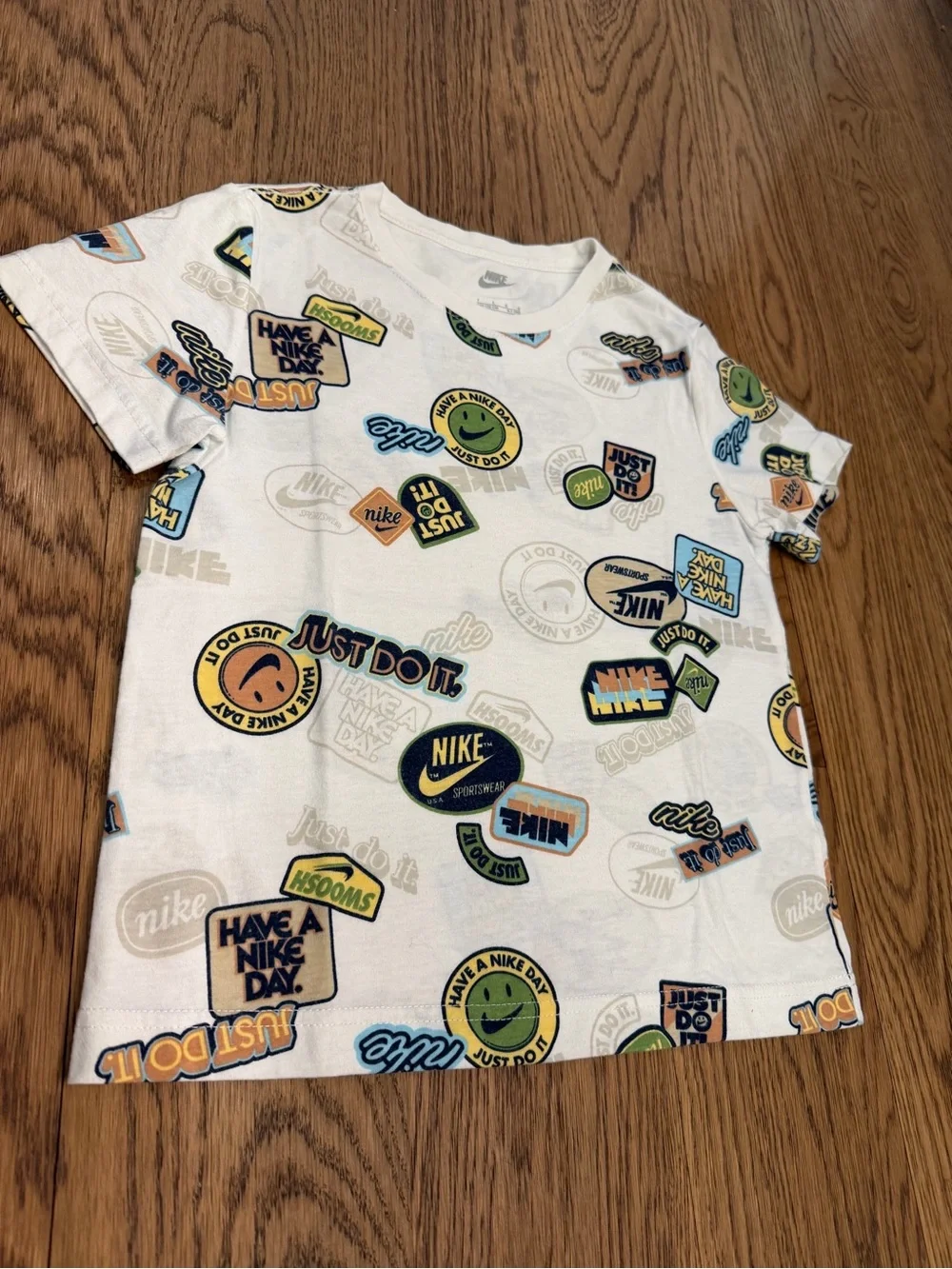 Nike Kids Green Pull-on Shorts & Nike Tee